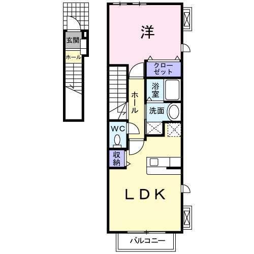 グランデｙ　Ｂ（208） 間取り図画像