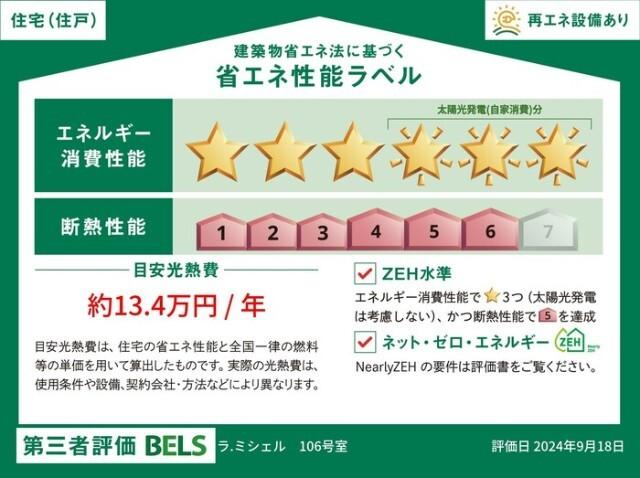 Ｌａ・Ｍｉｃｈｅｌｌｅ 省エネ性能表示ラベル