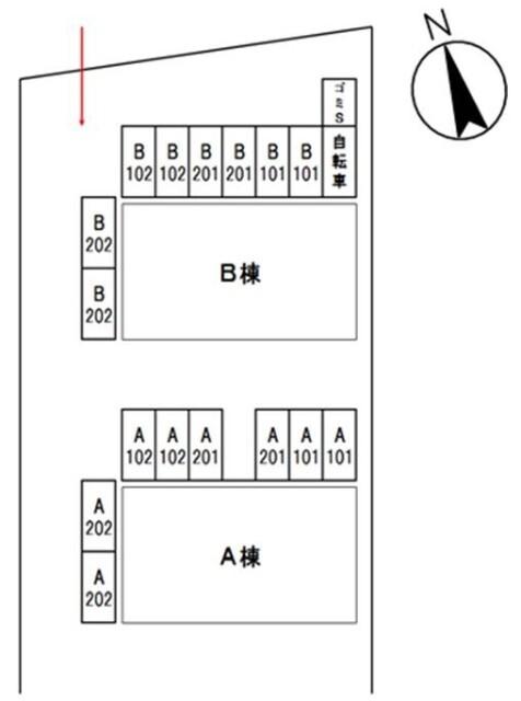 ティエラB 駐車場
