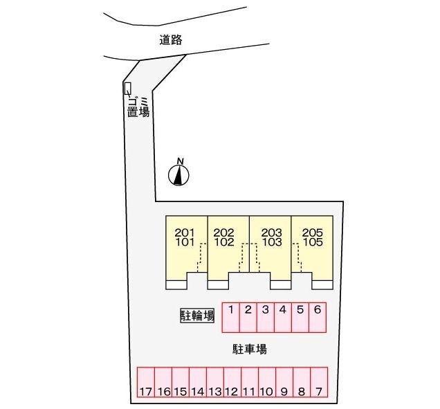 ブランシュⅡ 駐車場