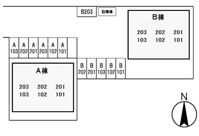 シャトレイースト B 駐車場