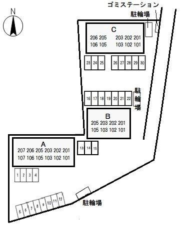 コスモス・インハイツ A 駐車場