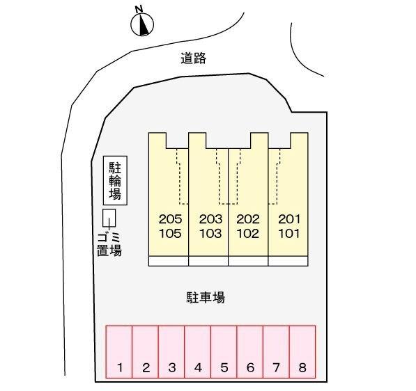 アルカンシエルSai 駐車場