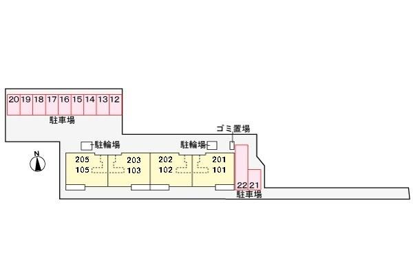 メゾン・ド・ソレイユ C 駐車場
