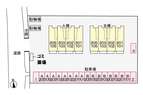 グリーンビレッジ A棟 駐車場