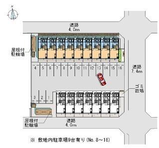 レオパレス福泊A 駐車場