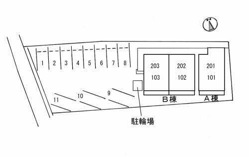 シャーメゾンさつき  B棟 駐車場