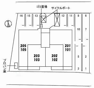 ラ・パルテール旭川　九番館 駐車場