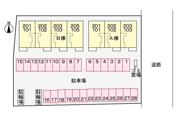 ルーチェ　ソラーレB 駐車場