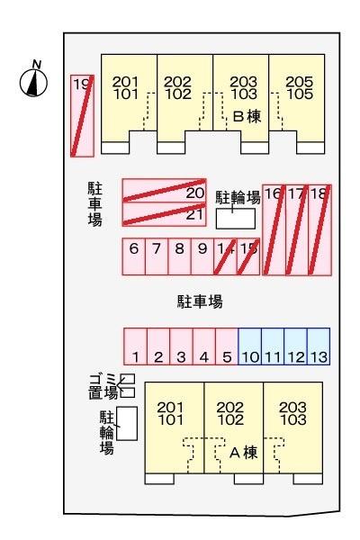ラメールA 駐車場