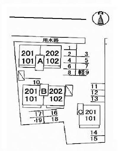 ミニヨンハイツ　B棟 駐車場