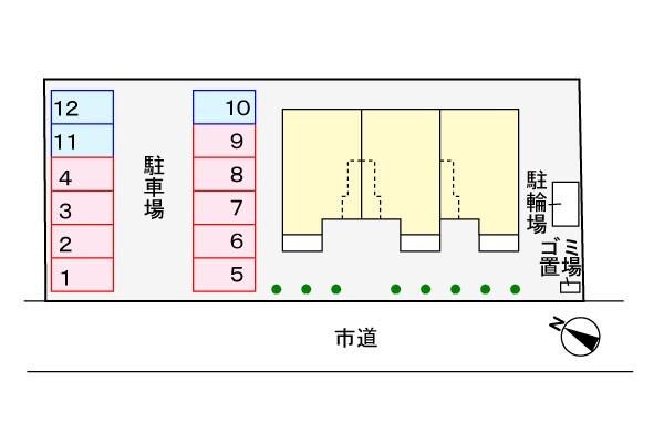 メローライフ  D 駐車場