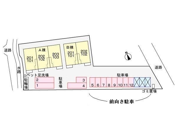 river sideはるか A棟 駐車場