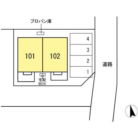 クレセント中島Ⅱ 駐車場