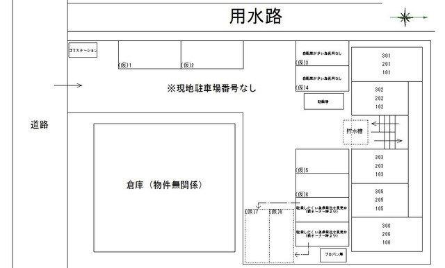 サンハイム長岡 駐車場