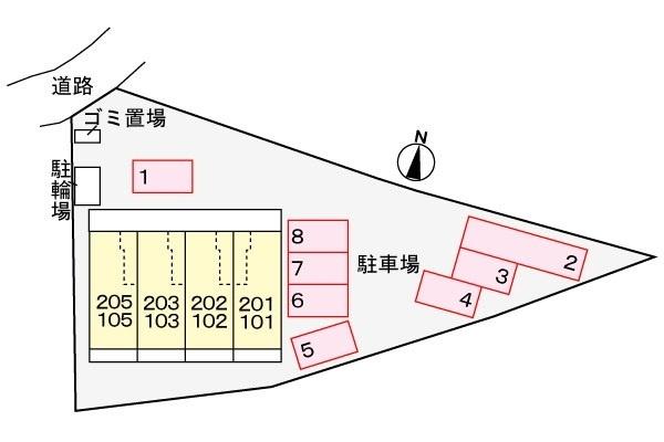 ニューハピネス 駐車場