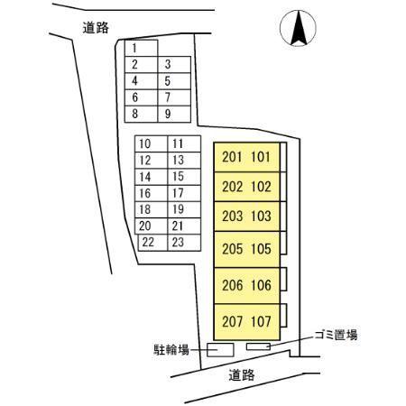 トリシア関 駐車場