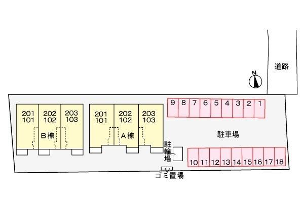 フレスクーラ　A 駐車場