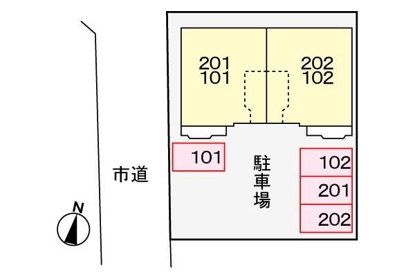 スクエアパレスⅡ 駐車場