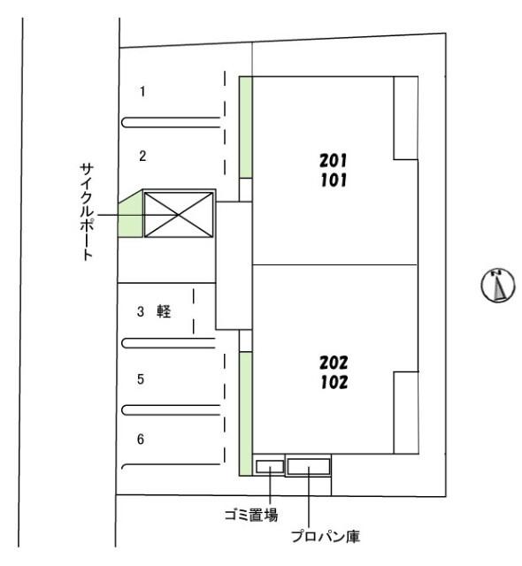 ShaMaison佐々木（202） 駐車場