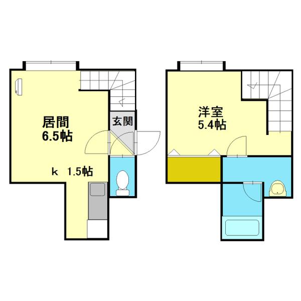 札幌市厚別区厚別中央五条アパート 間取り図画像