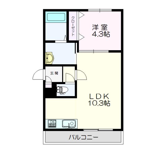 札幌市厚別区大谷地東マンション 間取り図画像