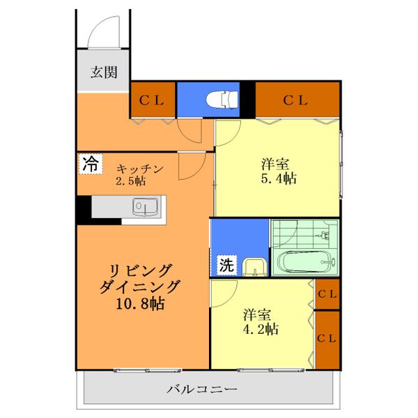 札幌市厚別区厚別南マンション 間取り図画像