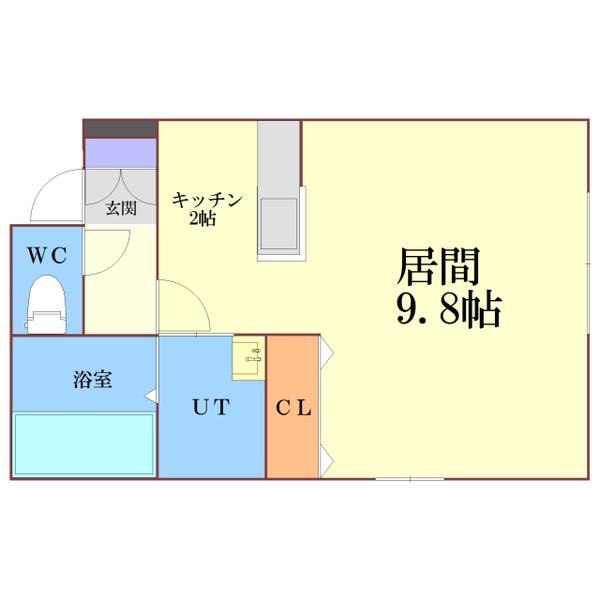 北広島市広葉町アパート 間取り図画像