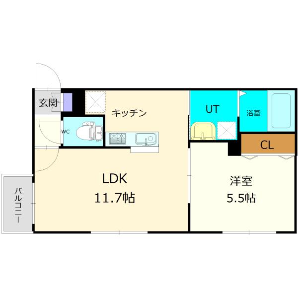 北広島市新富町東マンション 間取り図画像