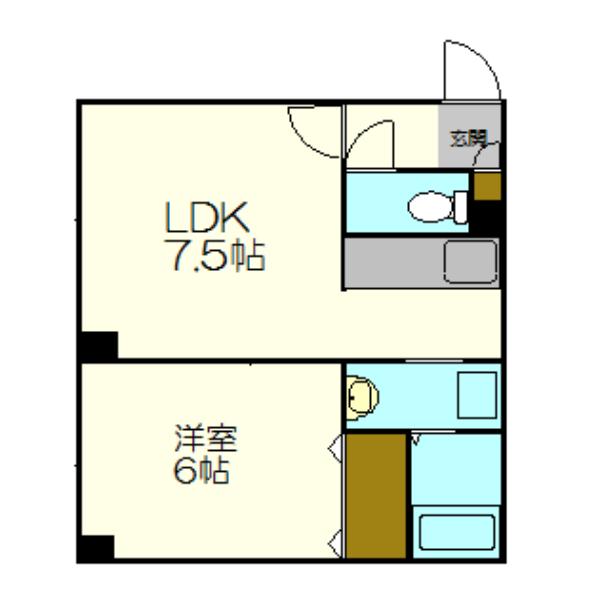 北広島市大曲南ヶ丘アパート 間取り図画像