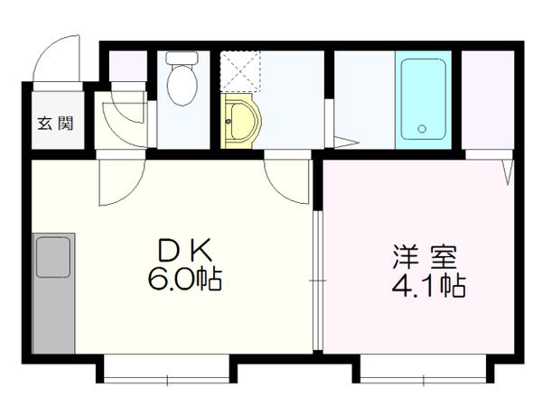 札幌市厚別区厚別東二条アパート 間取り図画像