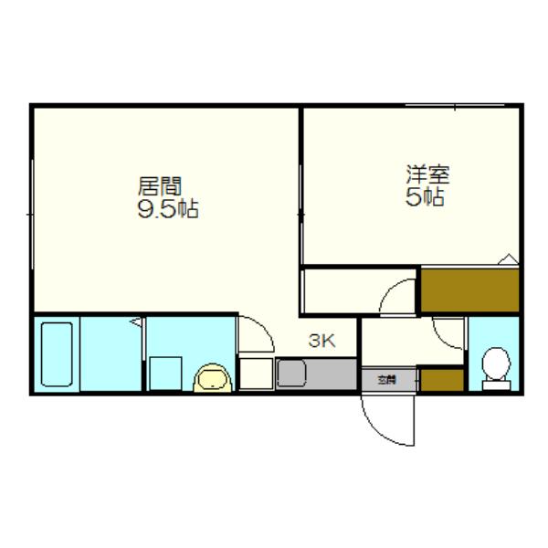 札幌市厚別区厚別中央二条マンション 間取り図画像