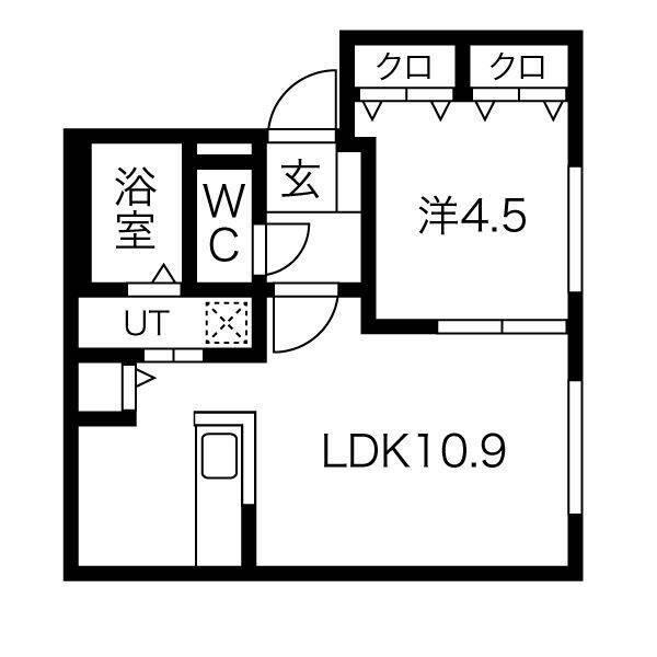 札幌市厚別区大谷地西マンション 間取り図画像