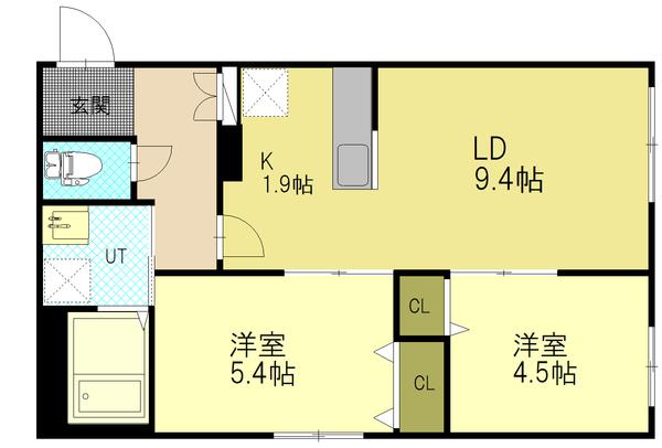 札幌市厚別区厚別南マンション 間取り図画像