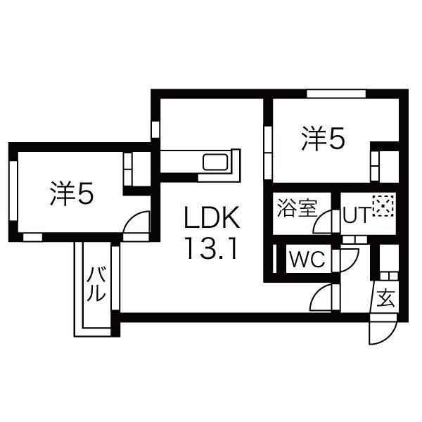 メニーズコート発寒中央 間取り図画像