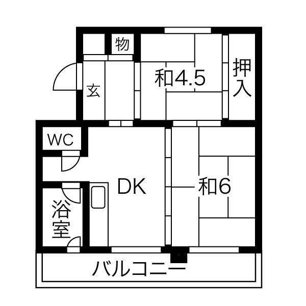 千歳市真々地マンション 間取り図画像