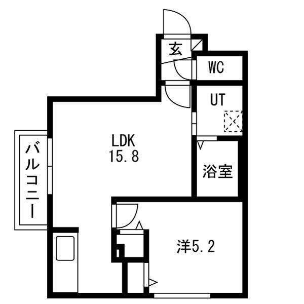 千歳市末広マンション 間取り図画像