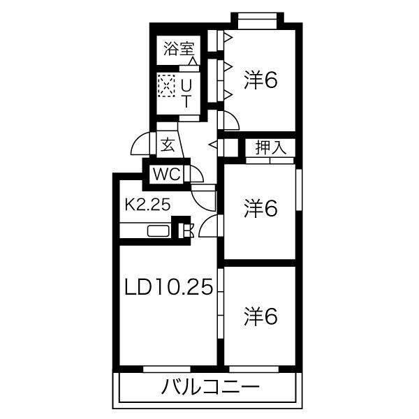 札幌市東区北二十六条東マンション 間取り図画像
