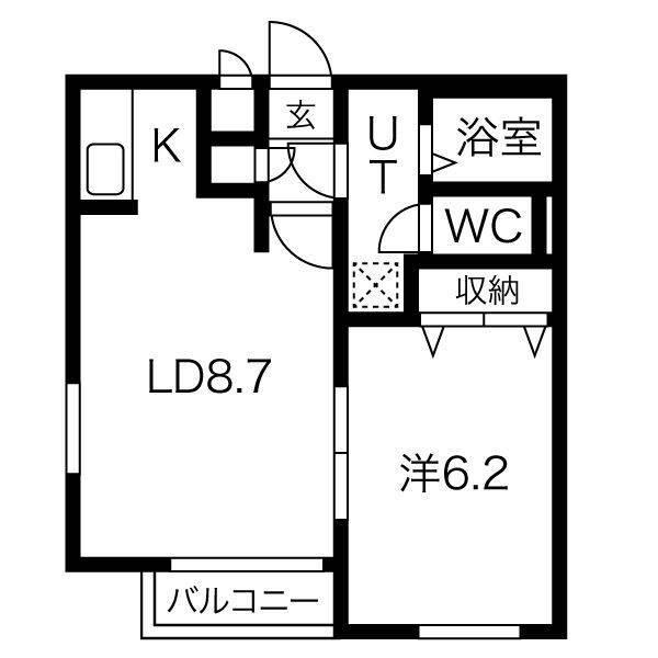 グランメール南平岸 間取り図画像