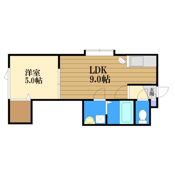 札幌市厚別区厚別西四条アパート 間取り図画像