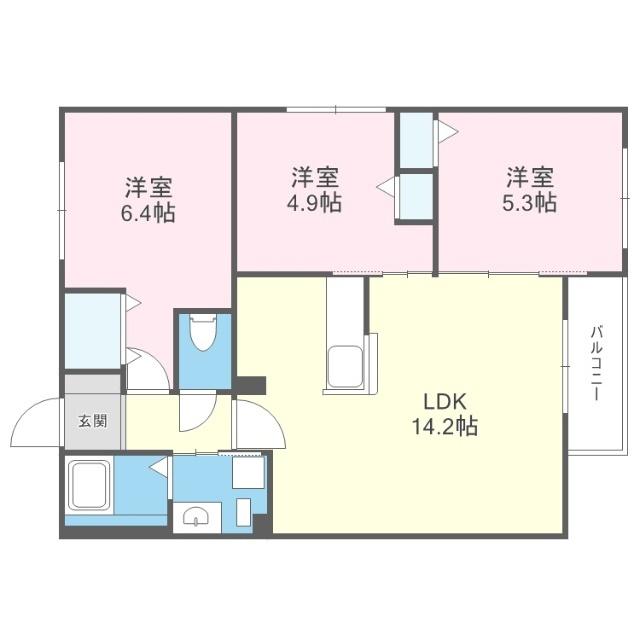 仮)厚別中央3-2MS 間取り図画像