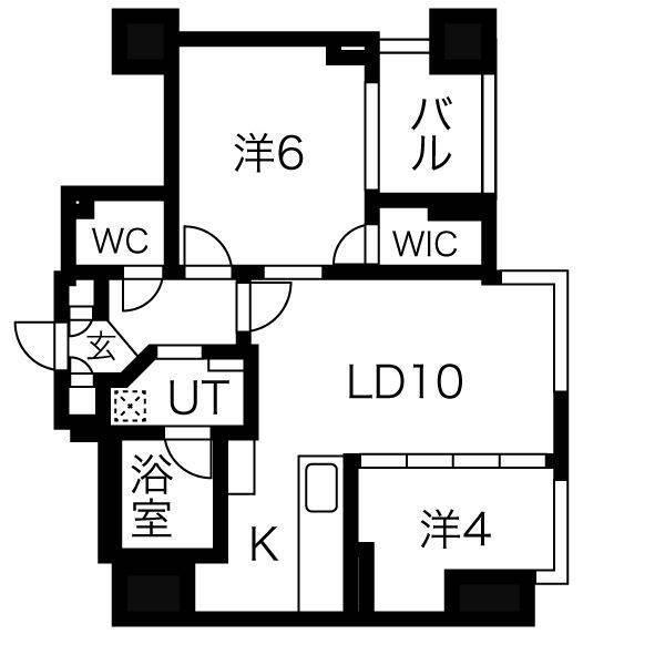 札幌市北区北七条西マンション 間取り図画像