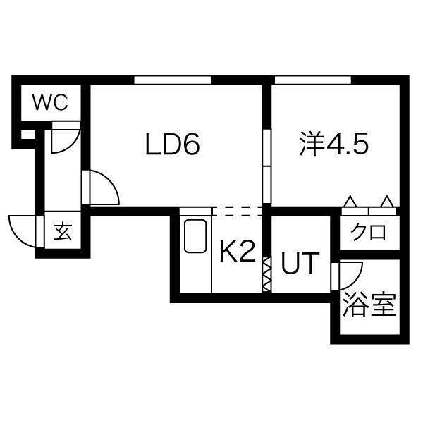 サークルⅠ澄川A 間取り図画像