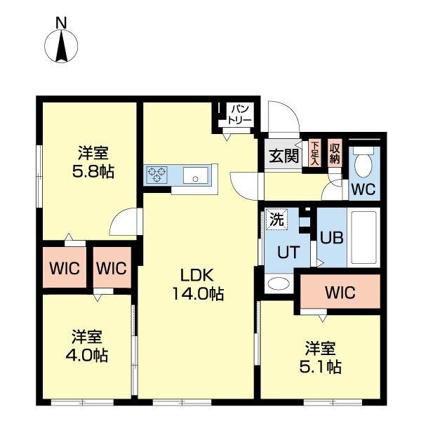 DPレジデンス北広島 間取り図画像