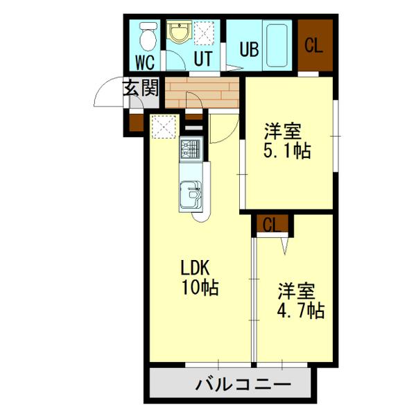 Ritz GRANDE厚別南 間取り図画像