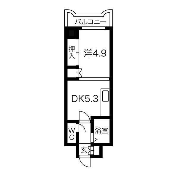 札幌市手稲区手稲本町一条マンション 間取り図画像