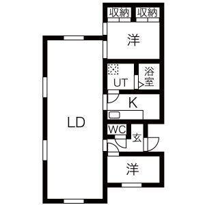 札幌市厚別区厚別中央四条マンション 間取り図画像