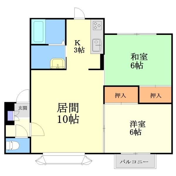 グレースパーク新札幌Ｄ 間取り図画像