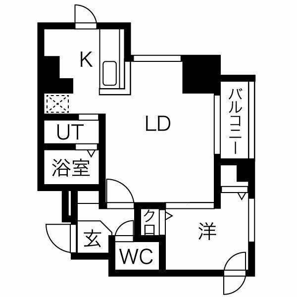 札幌市豊平区平岸一条マンション 間取り図画像