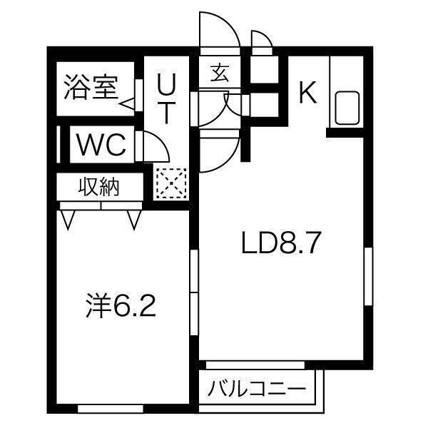 札幌市豊平区平岸三条マンション 間取り図画像
